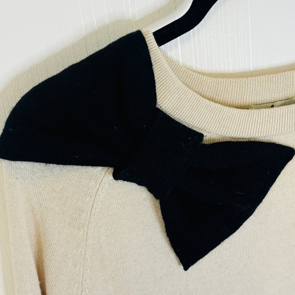 Kate Spade Revolve Wool Slouchy Raglan Sweater Deco Beige SZ XS - Picture 3 of 11